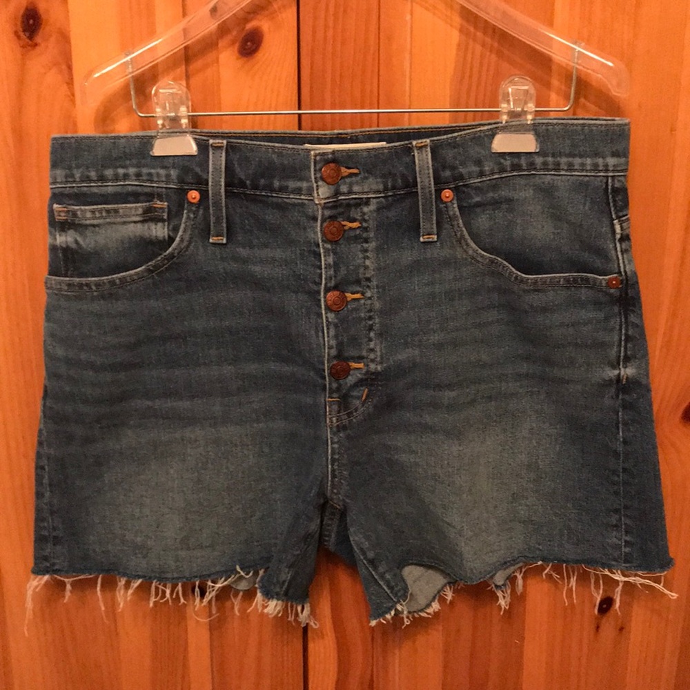 Madewell Buttonfly High-Rise Denim Shorts